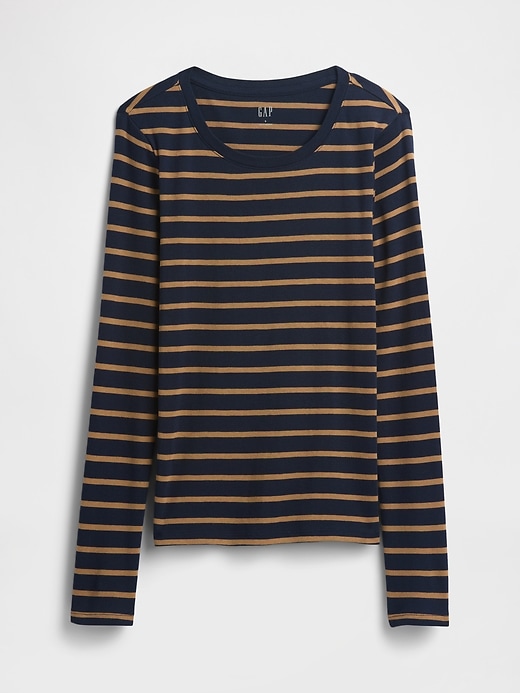 Image number 5 showing, Modern Ribbed Stripe Crewneck T-Shirt