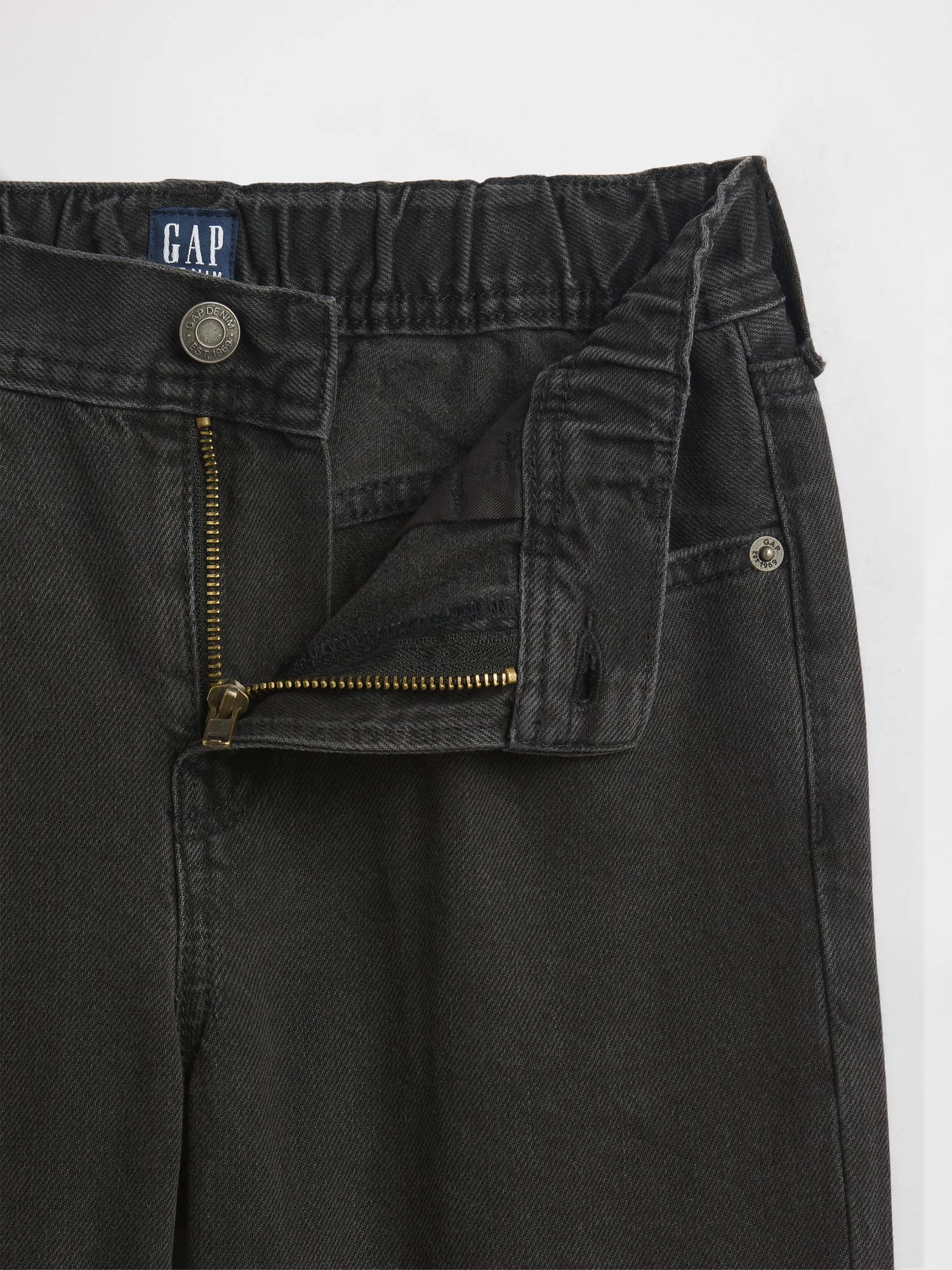 Gap Factory Kids Soft Relaxed Loose Jeans In Black