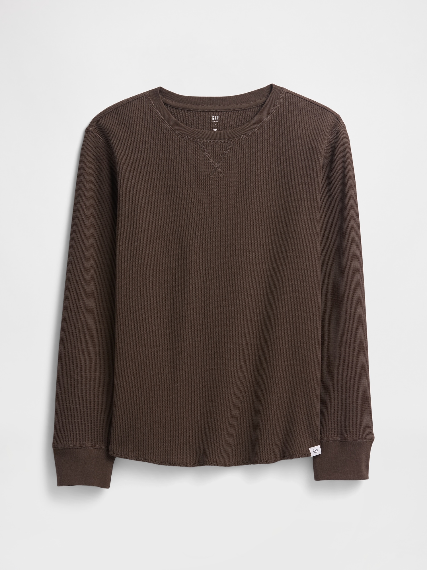 Kids Waffle-Knit T-Shirt - New Brown
