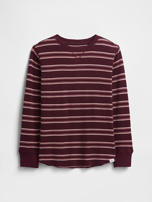 Image number 1 showing, Kids Stripe Waffle-Knit T-Shirt