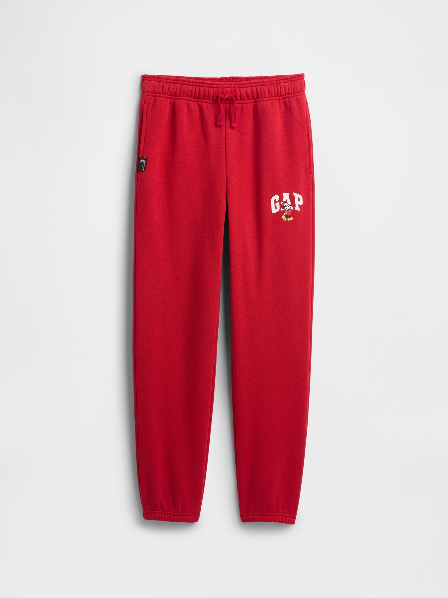 GapKids × Disney Mickey Mouse Relaxed Logo Joggers - Disney Family Red
