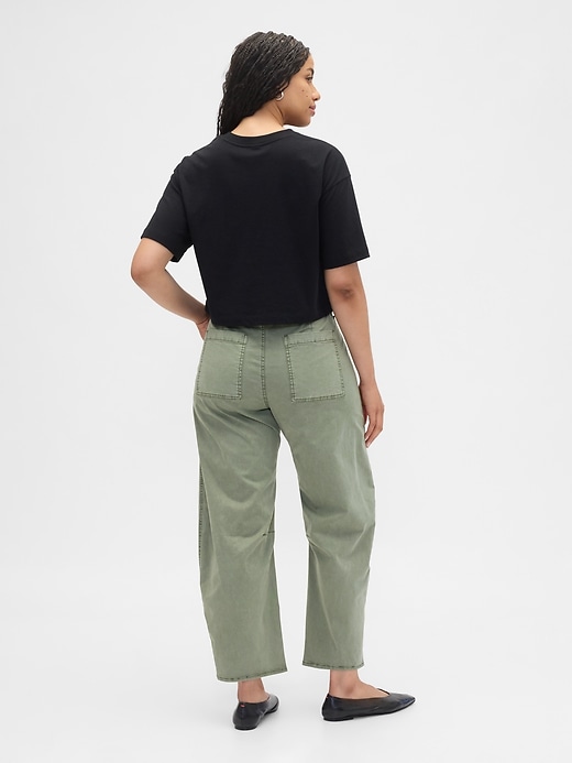 Image number 6 showing, High Rise Barrel Khakis