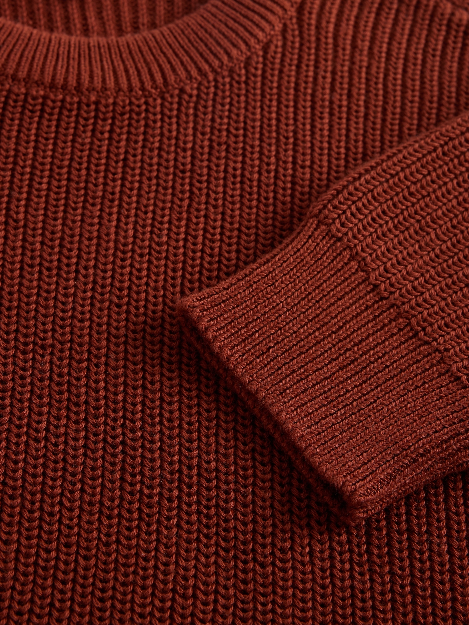 Gap Factory Kids Relaxed Shaker-stitch Crewneck Sweater In Brown