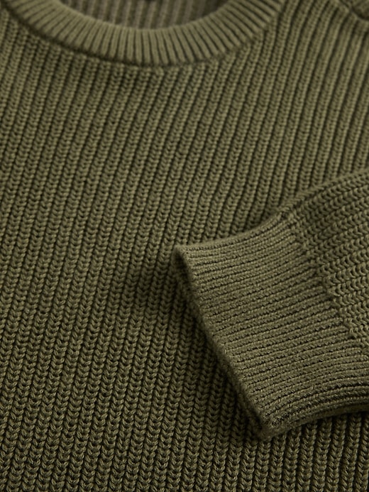 Image number 3 showing, Kids Relaxed Shaker-Stitch Crewneck Sweater