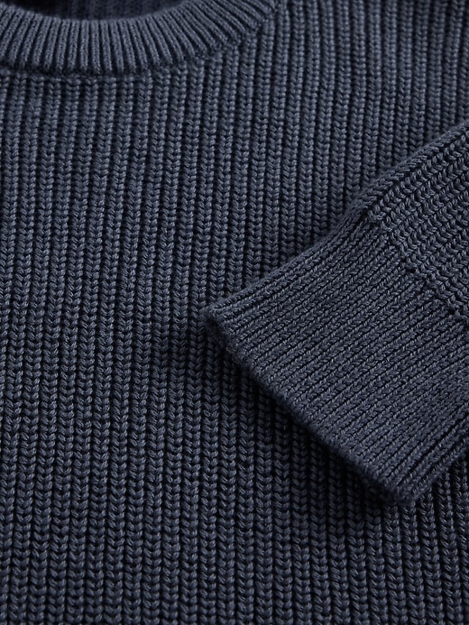 Image number 3 showing, Kids Relaxed Shaker-Stitch Crewneck Sweater