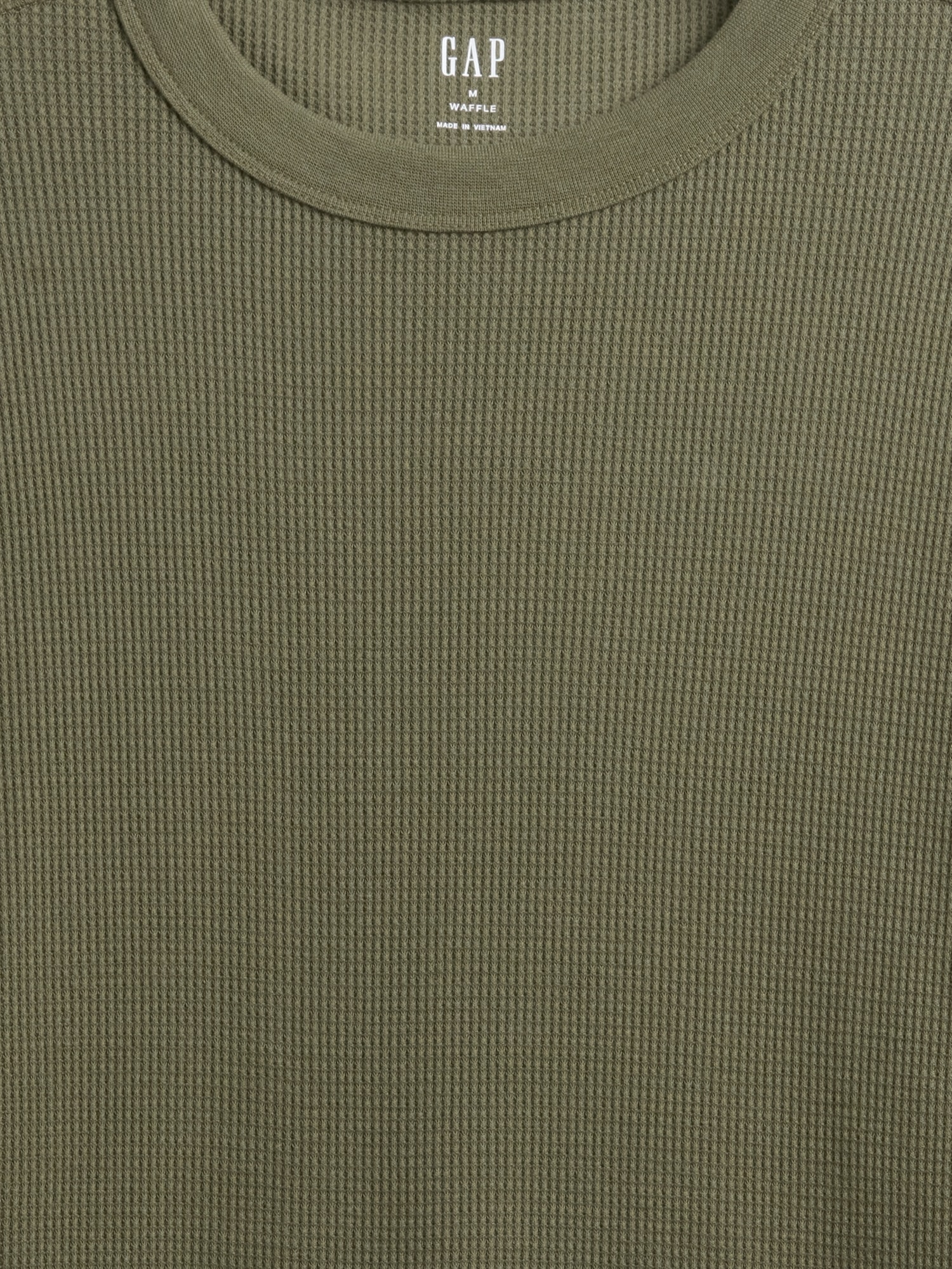 Gap Factory Waffle-knit Crewneck T-shirt In Green