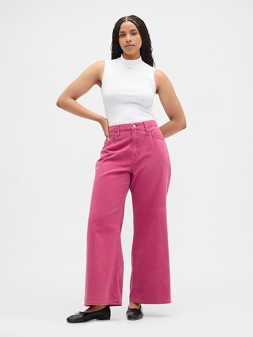 Image number 5 showing, High Rise Wide-Leg Jeans
