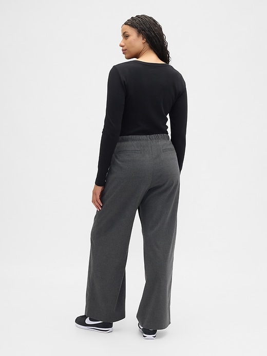 Image number 6 showing, Recycled Mid Rise Easy Wide-Leg Pants