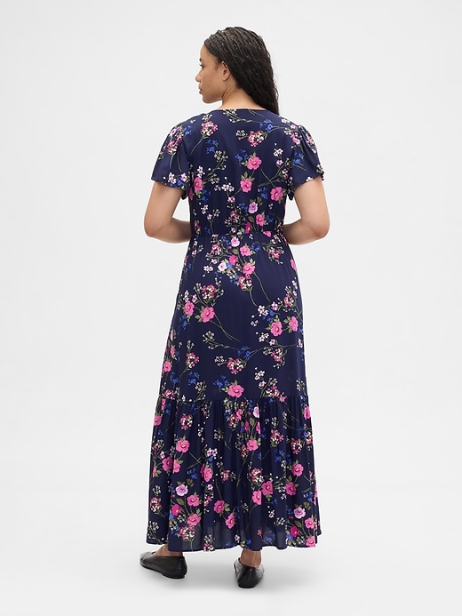 Image number 5 showing, Ruched V-Neck Maxi Dress