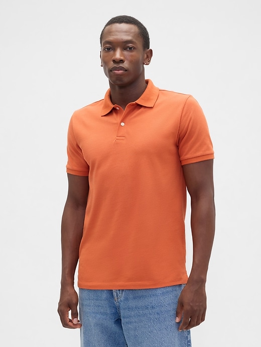 Image number 1 showing, Stretch Pique Polo Shirt