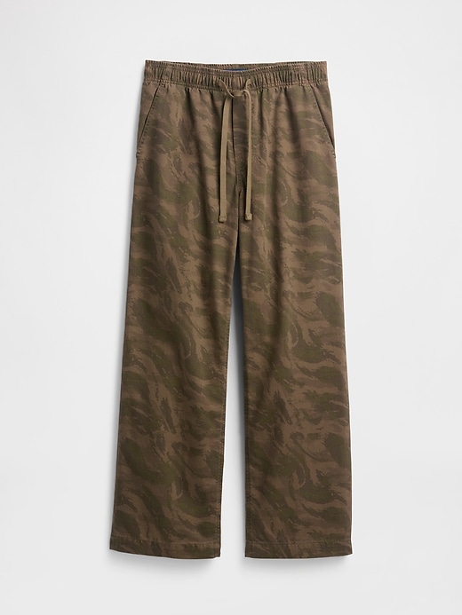 Image number 7 showing, High Rise Pull-On Print Wide-Leg Jeans