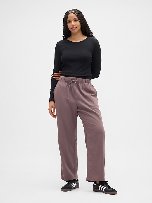 Image number 5 showing, Mid Rise Easy Twill Pants