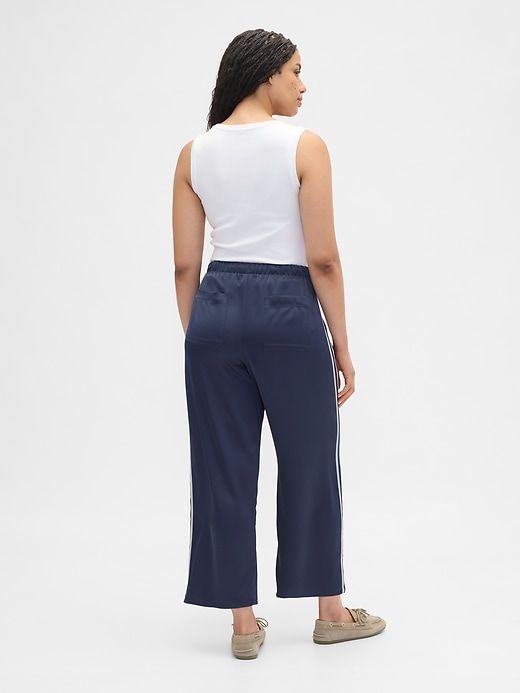 Image number 6 showing, Relaxed Straight-Leg Stripe Satin Pants