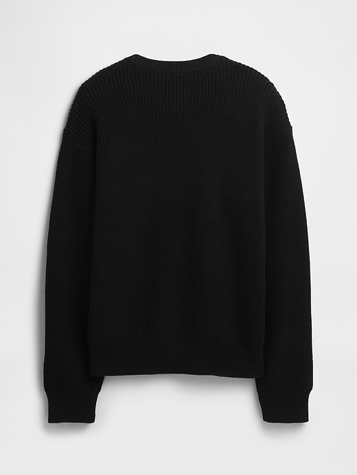 Image number 2 showing, Kids Relaxed Shaker-Stitch Crewneck Sweater