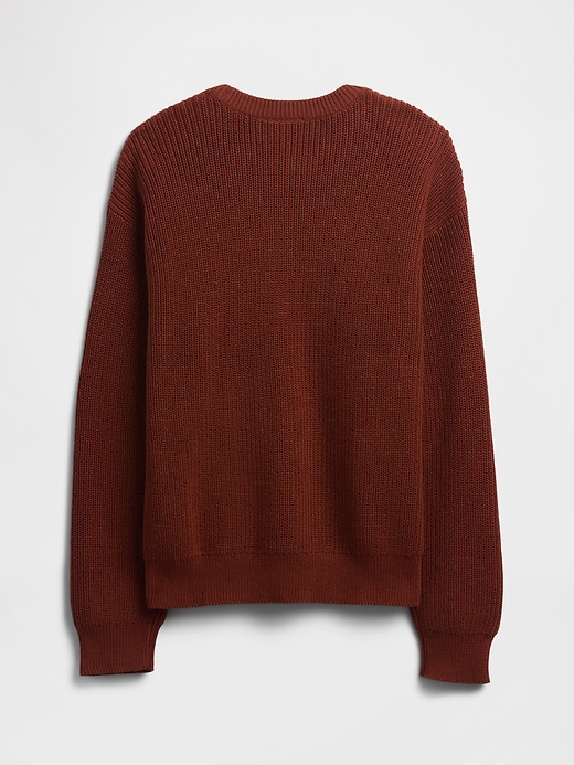 Image number 2 showing, Kids Relaxed Shaker-Stitch Crewneck Sweater