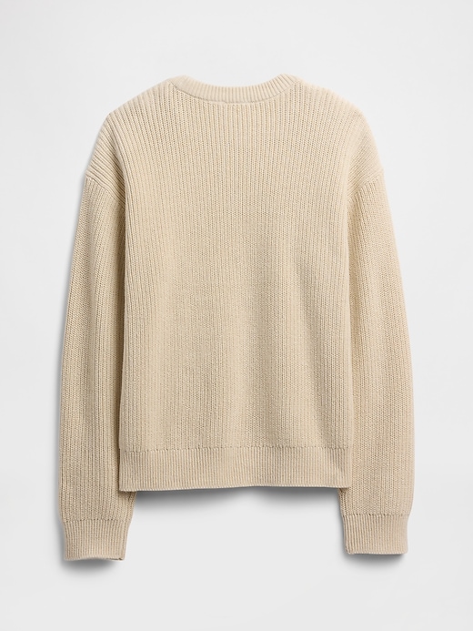 Image number 2 showing, Kids Relaxed Shaker-Stitch Crewneck Sweater