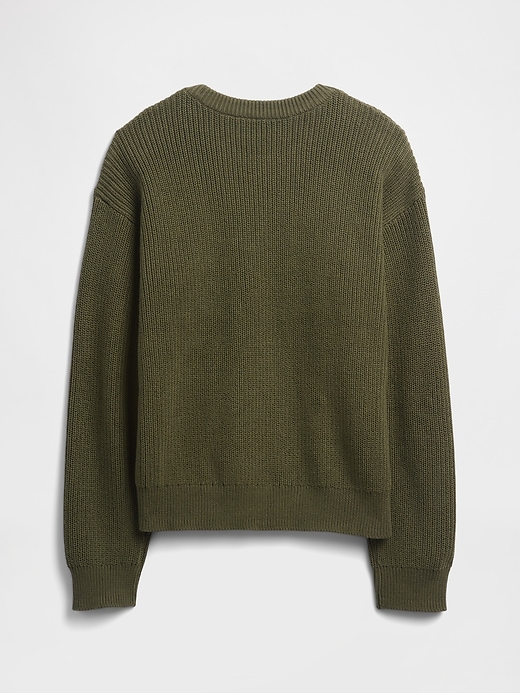 Image number 2 showing, Kids Relaxed Shaker-Stitch Crewneck Sweater
