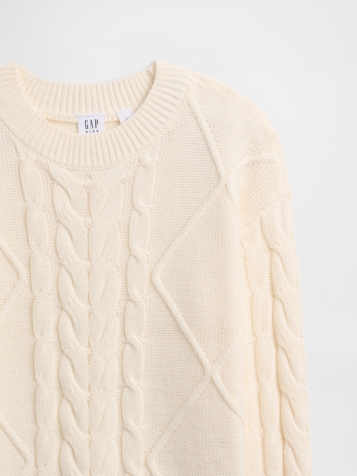 Image number 3 showing, Kids Relaxed Cable-Knit Sweater
