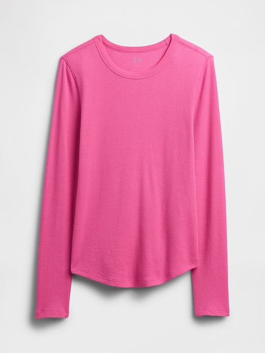 Image number 5 showing, Waffle-Knit Crewneck T-Shirt