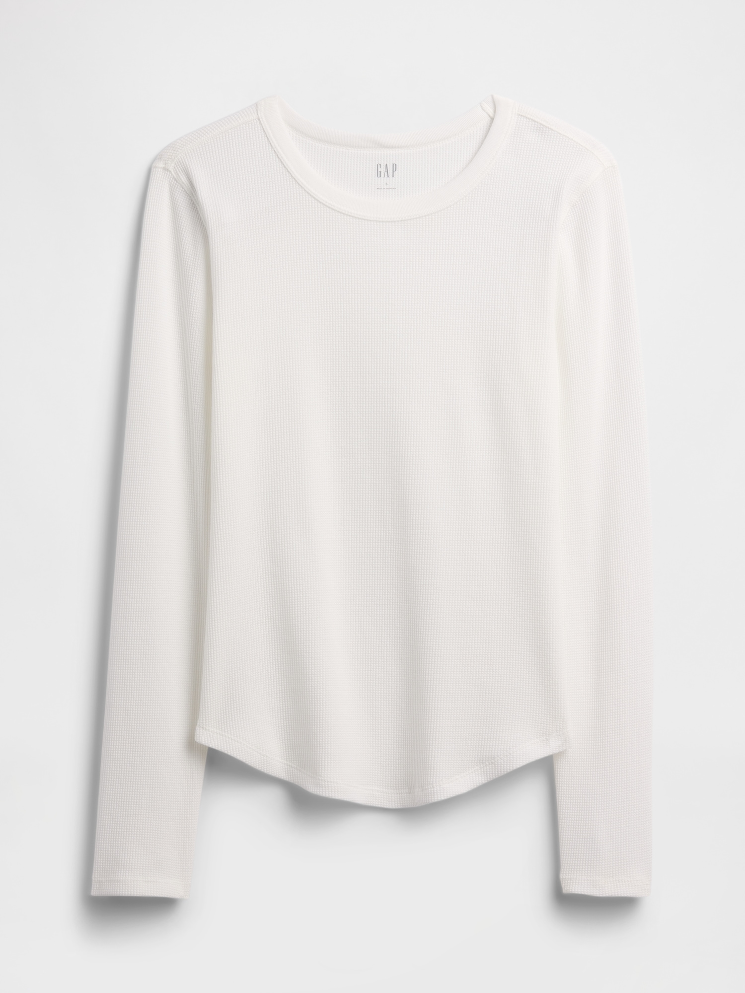 Gap Factory Waffle-knit Crewneck T-shirt In White