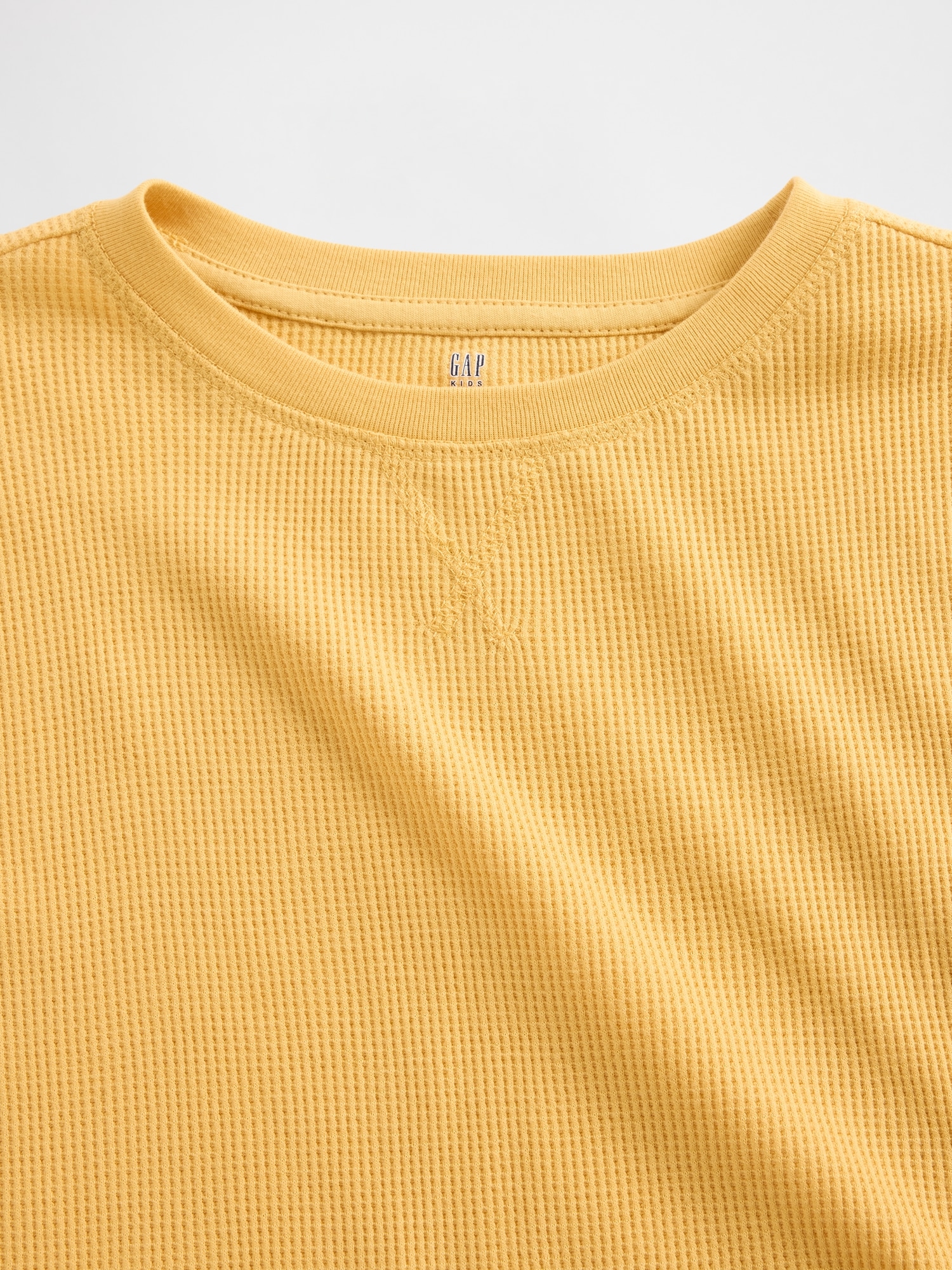 Gap Factory Kids Waffle-knit T-shirt In Yellow
