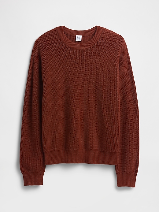 Image number 1 showing, Kids Relaxed Shaker-Stitch Crewneck Sweater