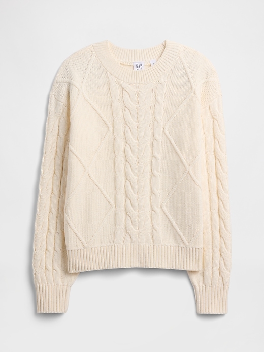 Image number 1 showing, Kids Relaxed Cable-Knit Sweater