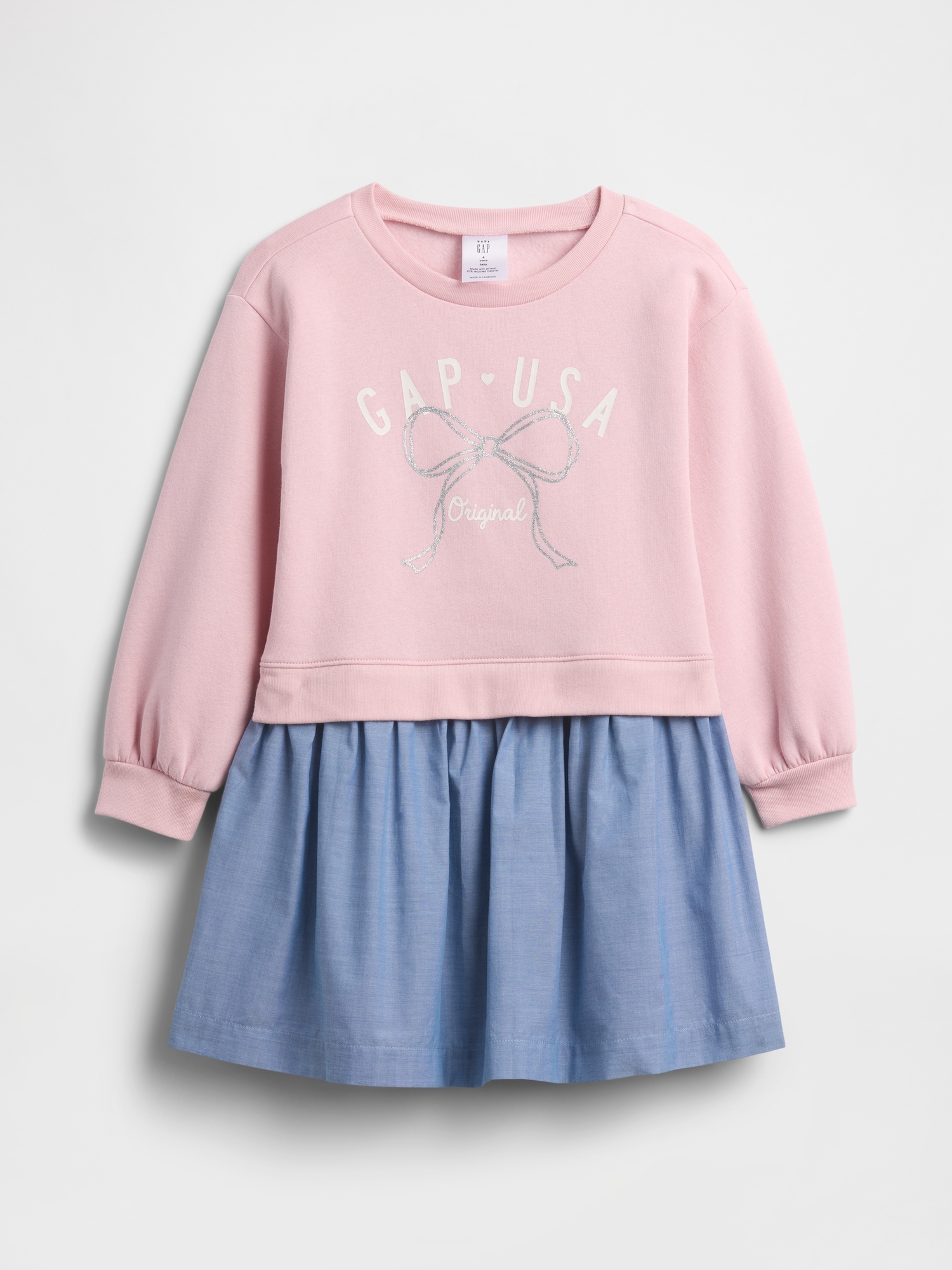 babyGap Sweatshirt Dress - Pure Pink Bow