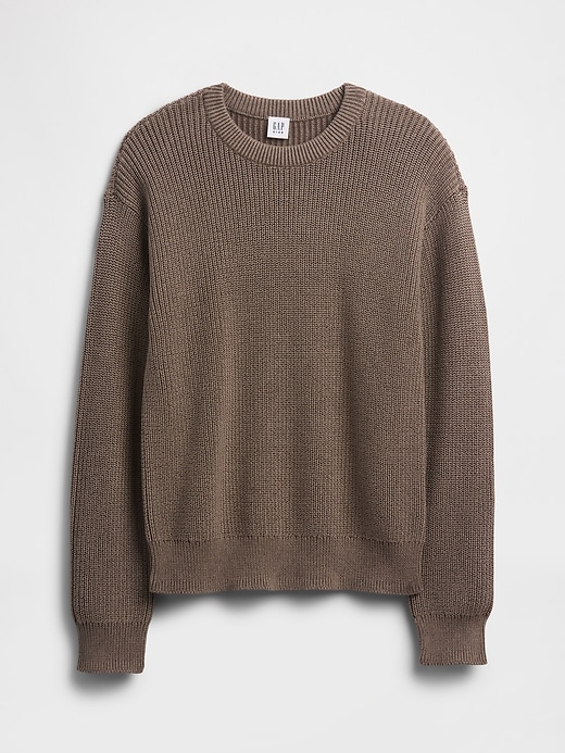 Image number 1 showing, Kids Relaxed Shaker-Stitch Crewneck Sweater