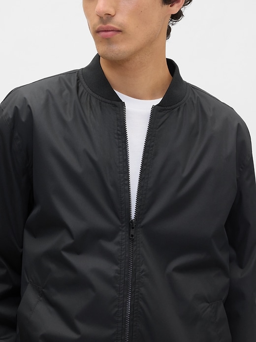 Image number 4 showing, 100% Recycled Relaxed Ripstop Bomber Jacket