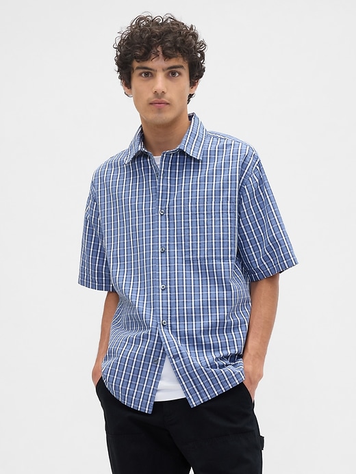 Image number 1 showing, Poplin Shirt in Boxy Fit