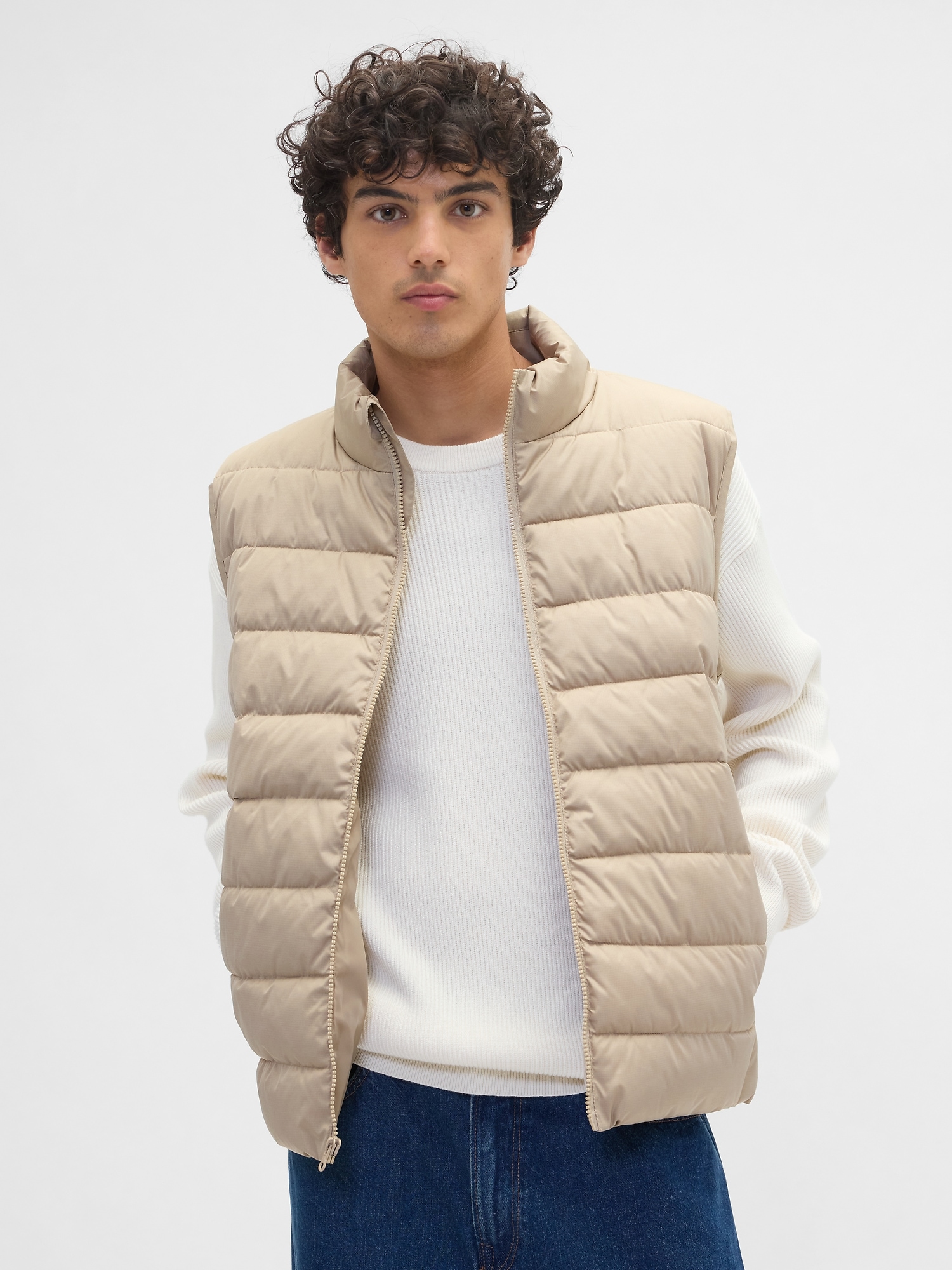 Relaxed ColdControl Puffer Vest - Khaki