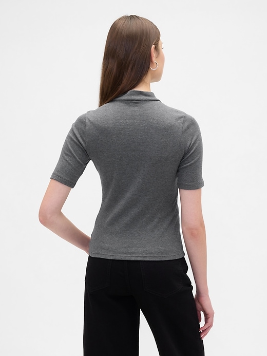 Image number 2 showing, Modern Ribbed Mockneck T-Shirt