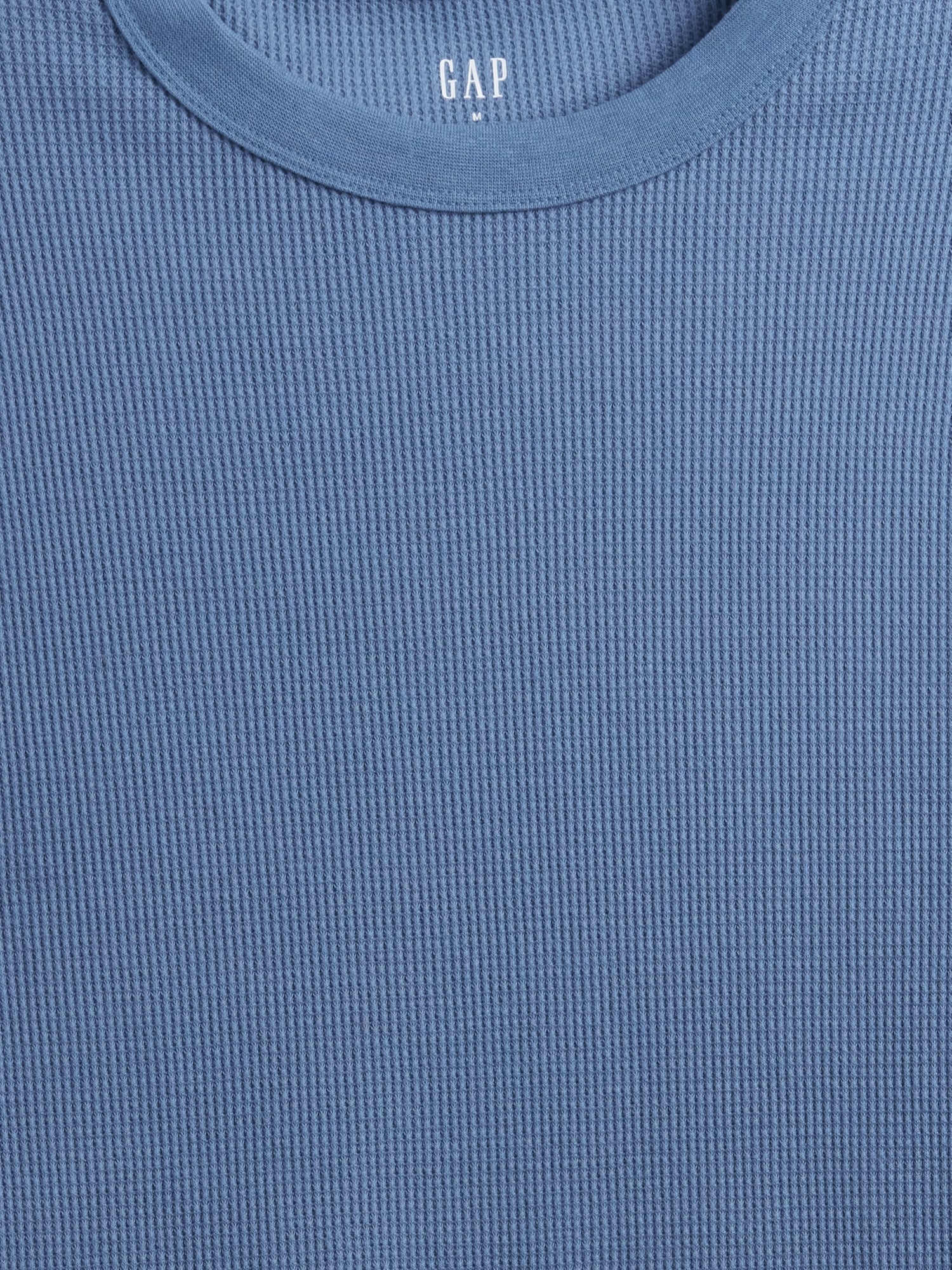 Gap Factory Waffle-knit Crewneck T-shirt In Blue