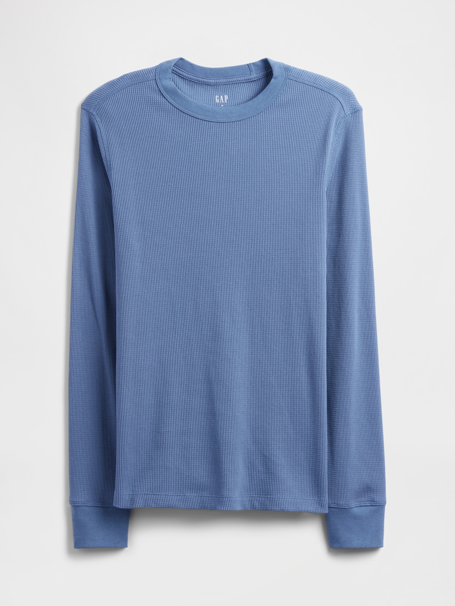 Gap Factory Waffle-knit Crewneck T-shirt In Blue