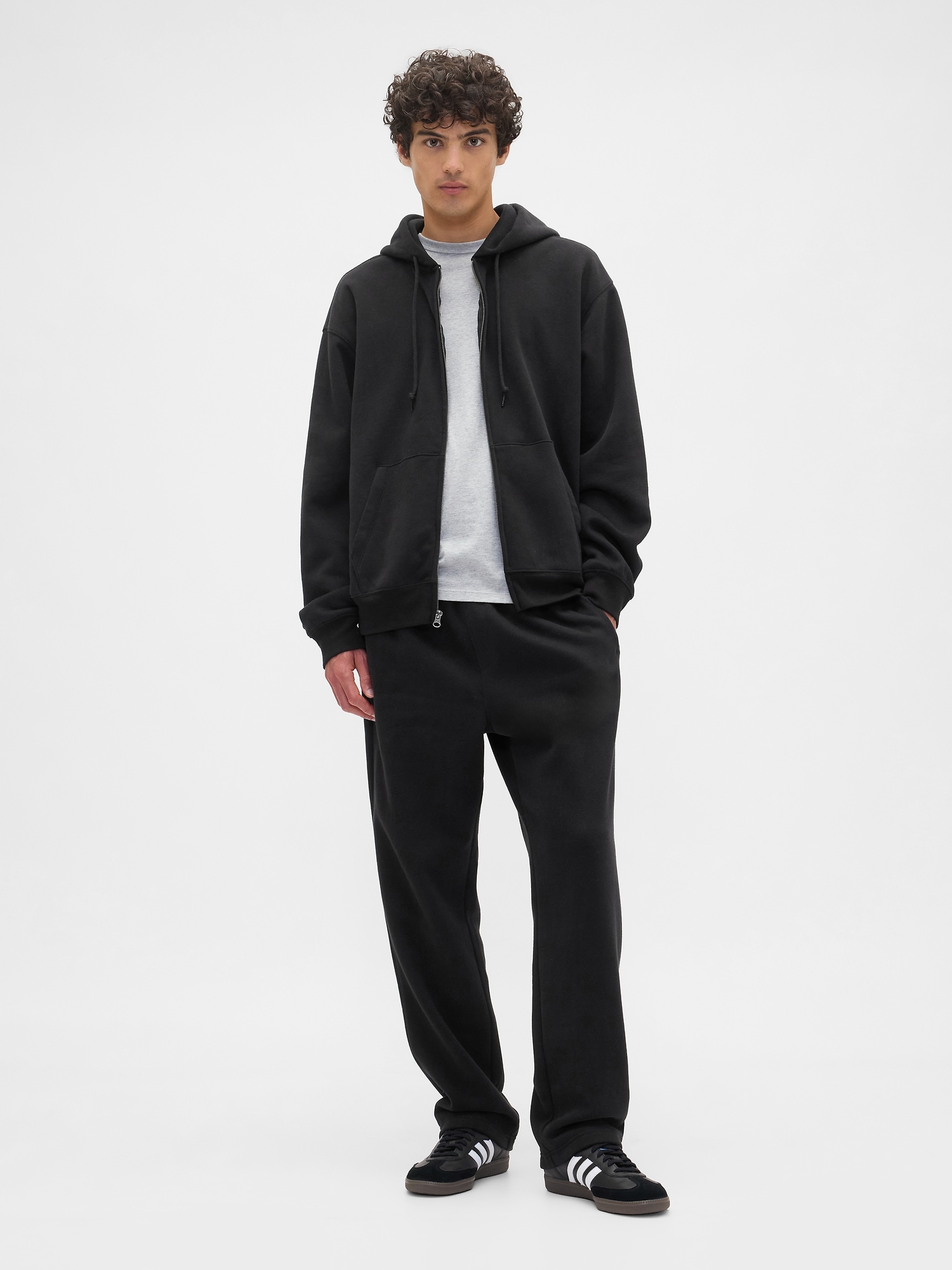 Vintage Soft Straight-Leg Sweatpants - Black