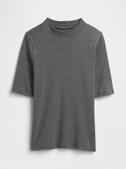 Image number 5 showing, Modern Ribbed Mockneck T-Shirt