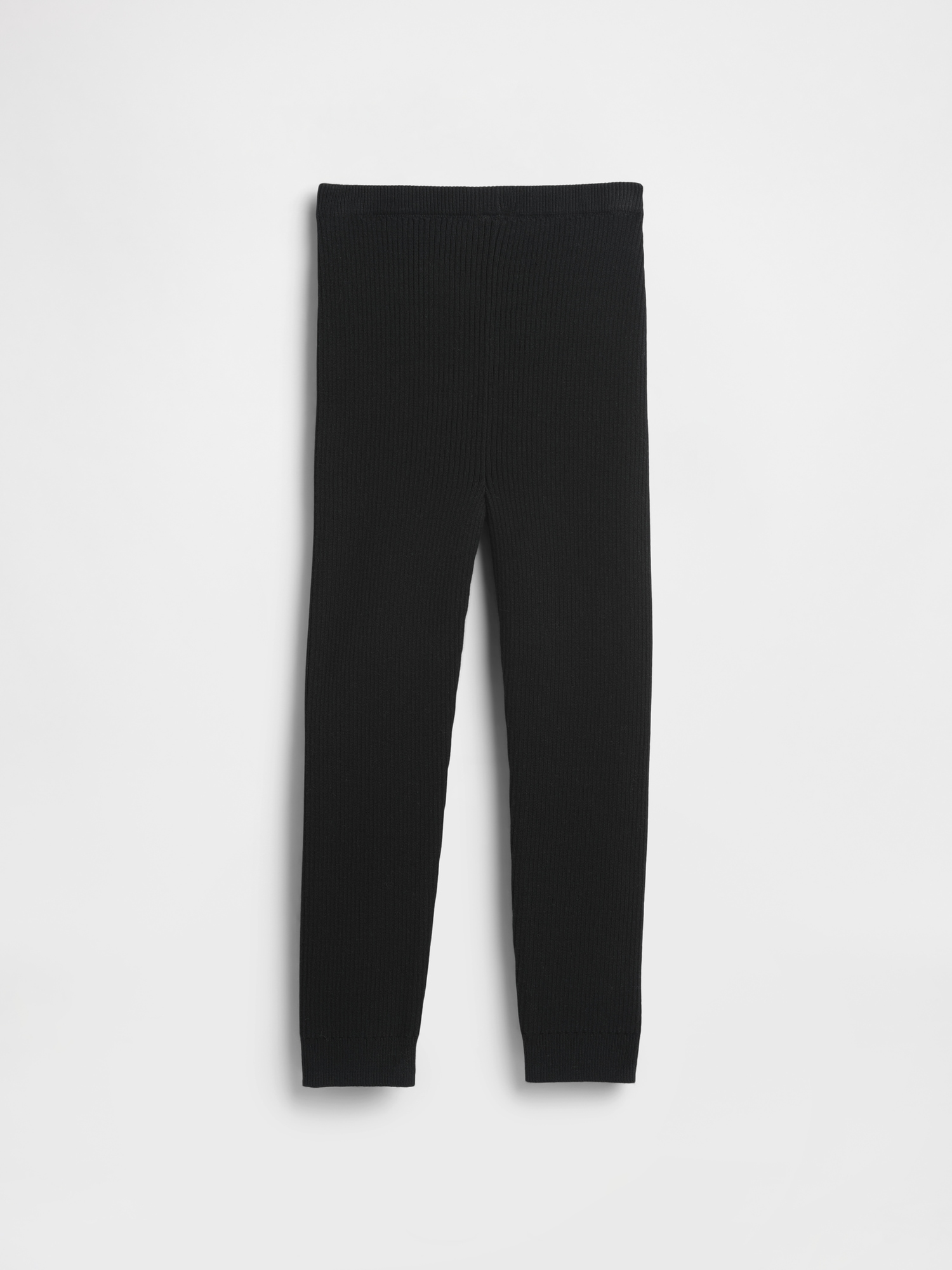 Gap Factory Babygap Pull-on Ribbed Sweater Leggings In Black