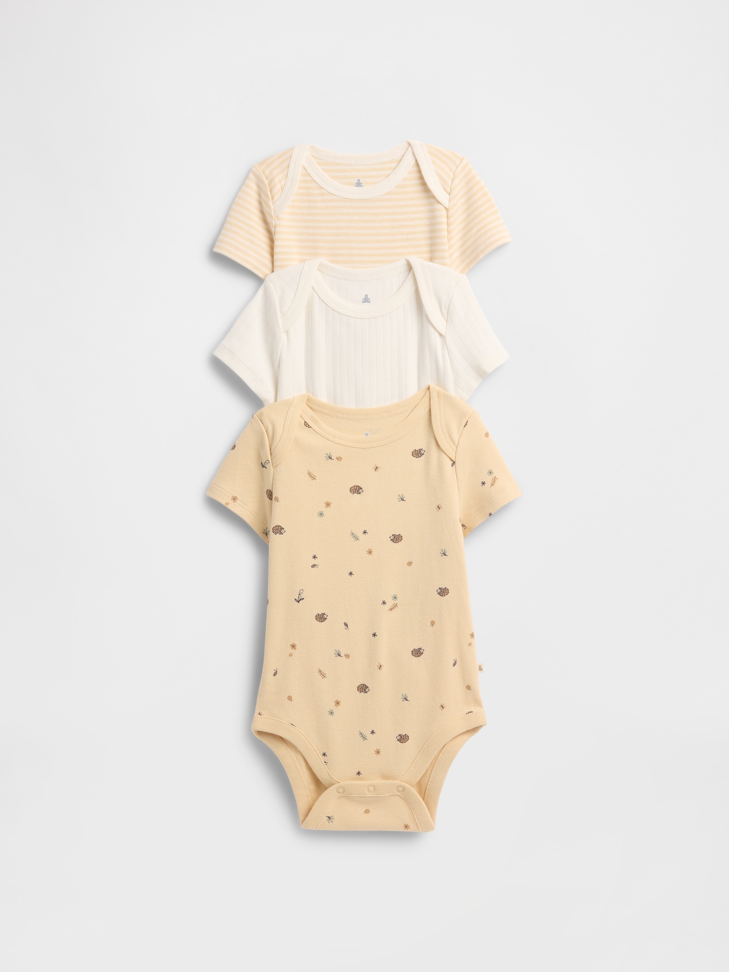 Baby Bodysuit (3-Pack) - Gold