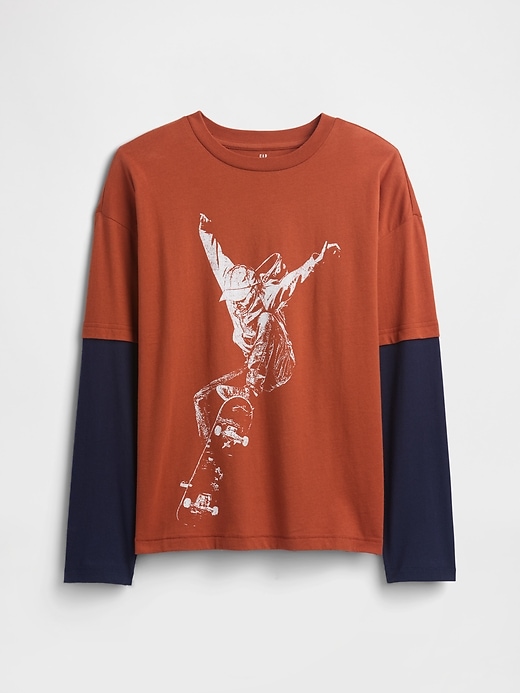 Image number 1 showing, Kids Relaxed Graphic T-Shirt