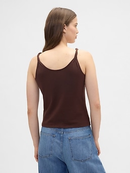 Stretch Jersey Twist Tank Top | Gap Factory