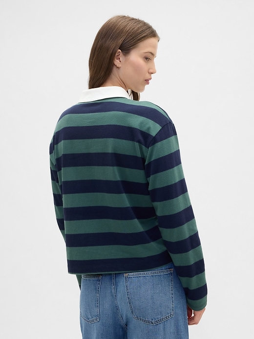 Image number 2 showing, Oversized Stripe Rugby Polo Shirt