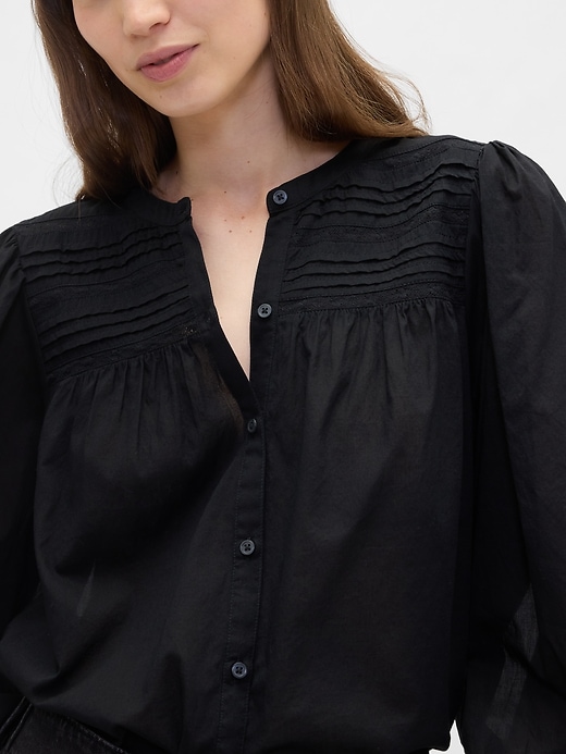 Image number 4 showing, Relaxed Puff Sleeve Lace Top