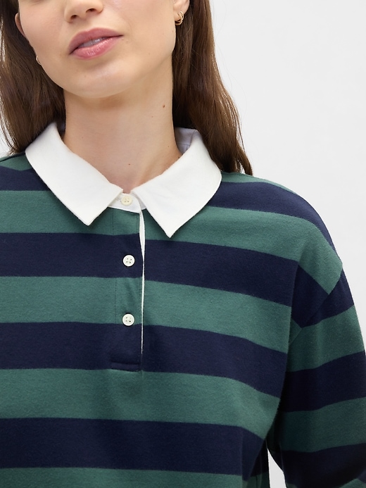 Image number 4 showing, Oversized Stripe Rugby Polo Shirt