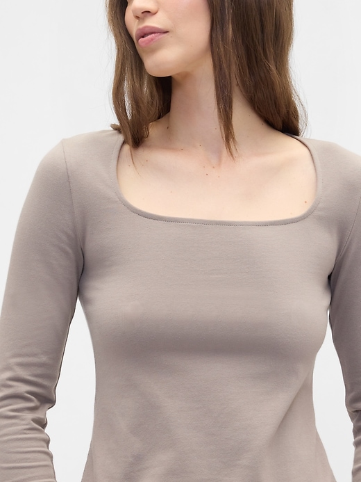 Image number 4 showing, Stretch Jersey Scoopneck Top