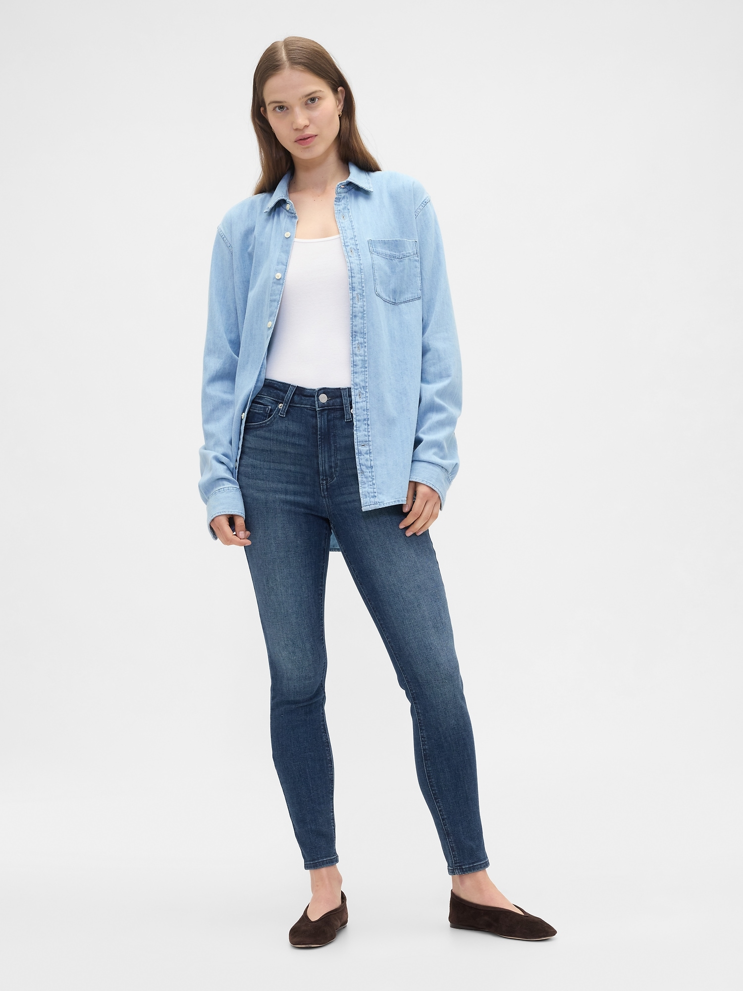 High Rise Universal Skinny Jeans - Blue