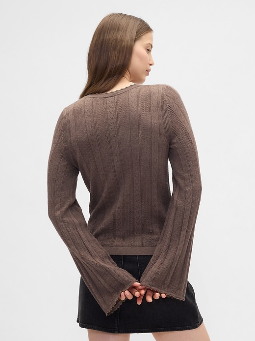Image number 2 showing, Pointelle Henley Top