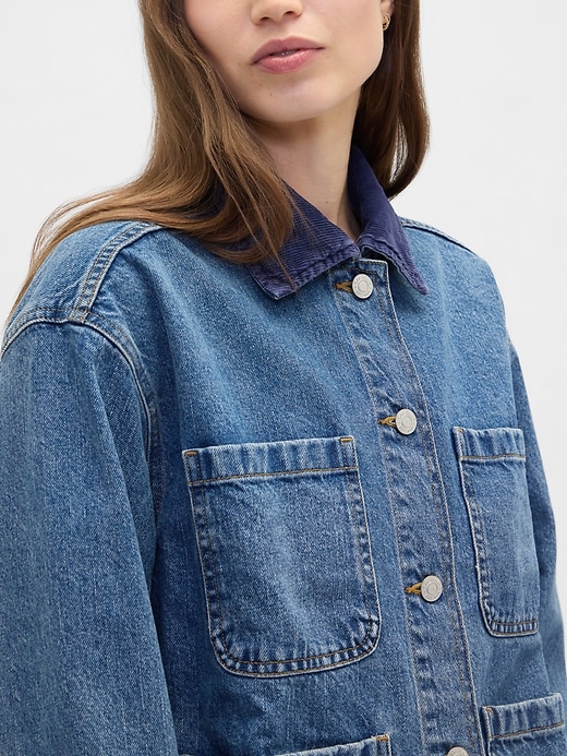 Image number 4 showing, Relaxed Denim Chore Jacket