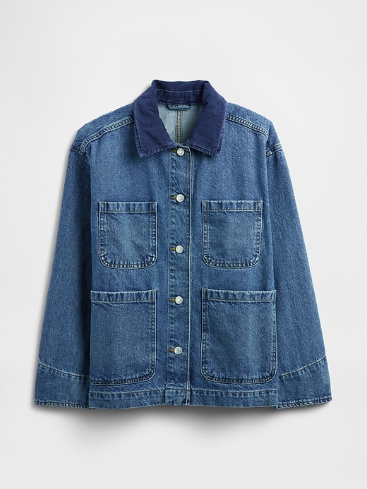 Image number 5 showing, Relaxed Denim Chore Jacket