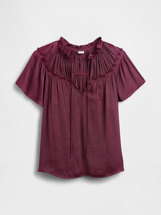 Image number 5 showing, 100% Recycled Relaxed Splitneck Top